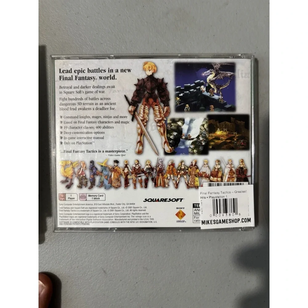 Final Fantasy Tactics (Sony PlayStation 1, 1998) PS1 PSOne PSX 2 3 CIB